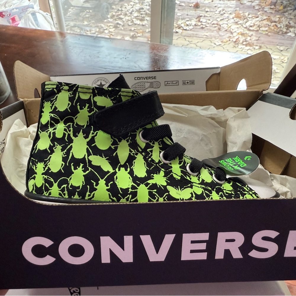 Converse CTAS High-Top in Black, Green, and White